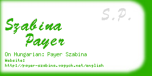 szabina payer business card